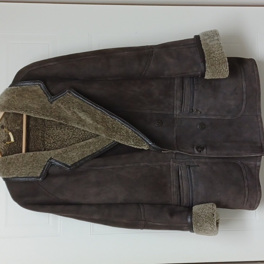100% 🐑 sheep fur  men jacket Size M